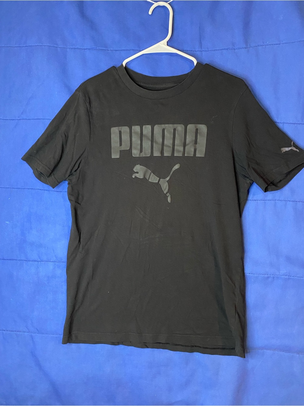 Puma Black Short-Sleeve Logo Tee